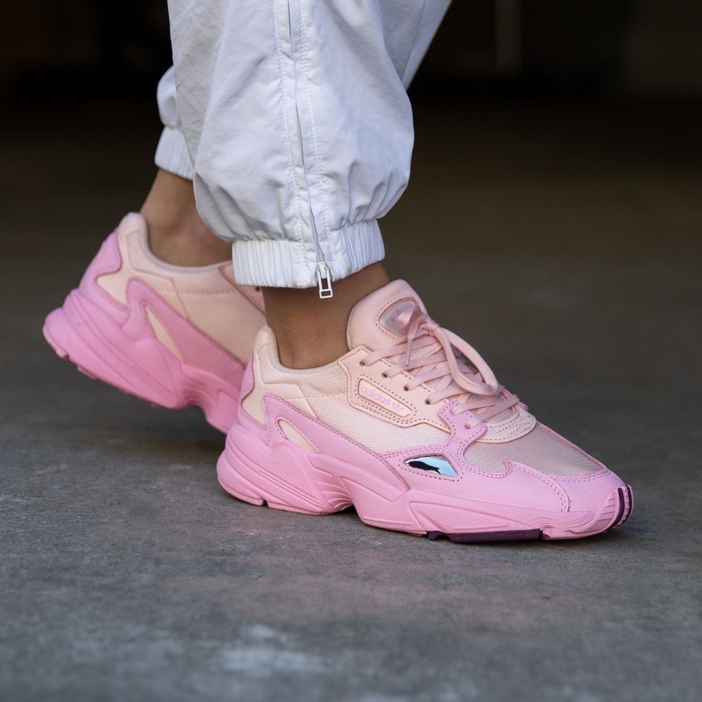 Adidas pastel powder pink Falcon sneakers
